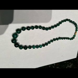 Green bead necklace